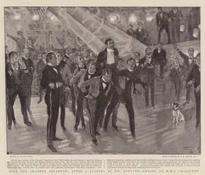With the Channel Squadron, after a reading by Mr Rudyard Kipling on HMS Majestic by Frank Craig